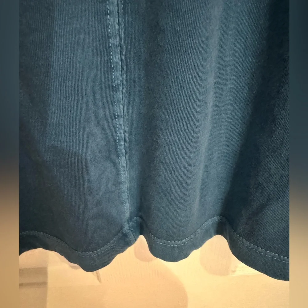 Free People *New* turquoise Bluish Green color Long Sleeve high collar Tee Shirt - Picture 10 of 11